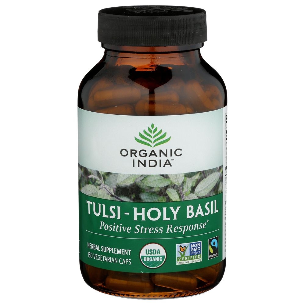 Organic India Tulsi - Holy Basil Vegetarian Capsules, 180 count