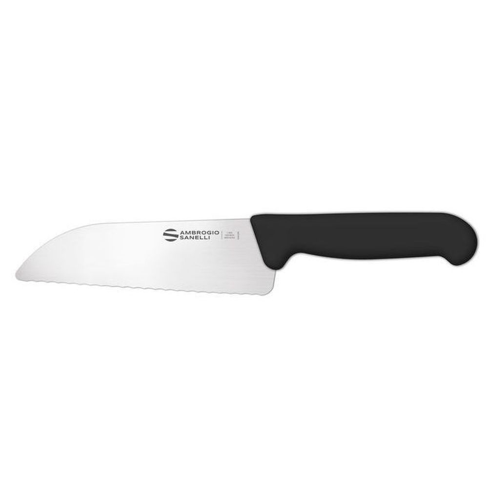 Ambrogio Sanelli Supra Serrated Edge Pizza knife with Semi Polished Blade Finishing, 6.25 inch