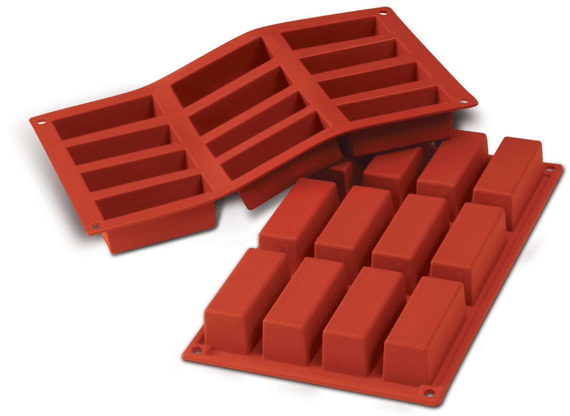 Silikomart SiliconFlex Alimentary Silicone 12 Cavities Mini Cake Mold, 3.11 inch Length x 1.14 inch Width x 1.18 inch Height