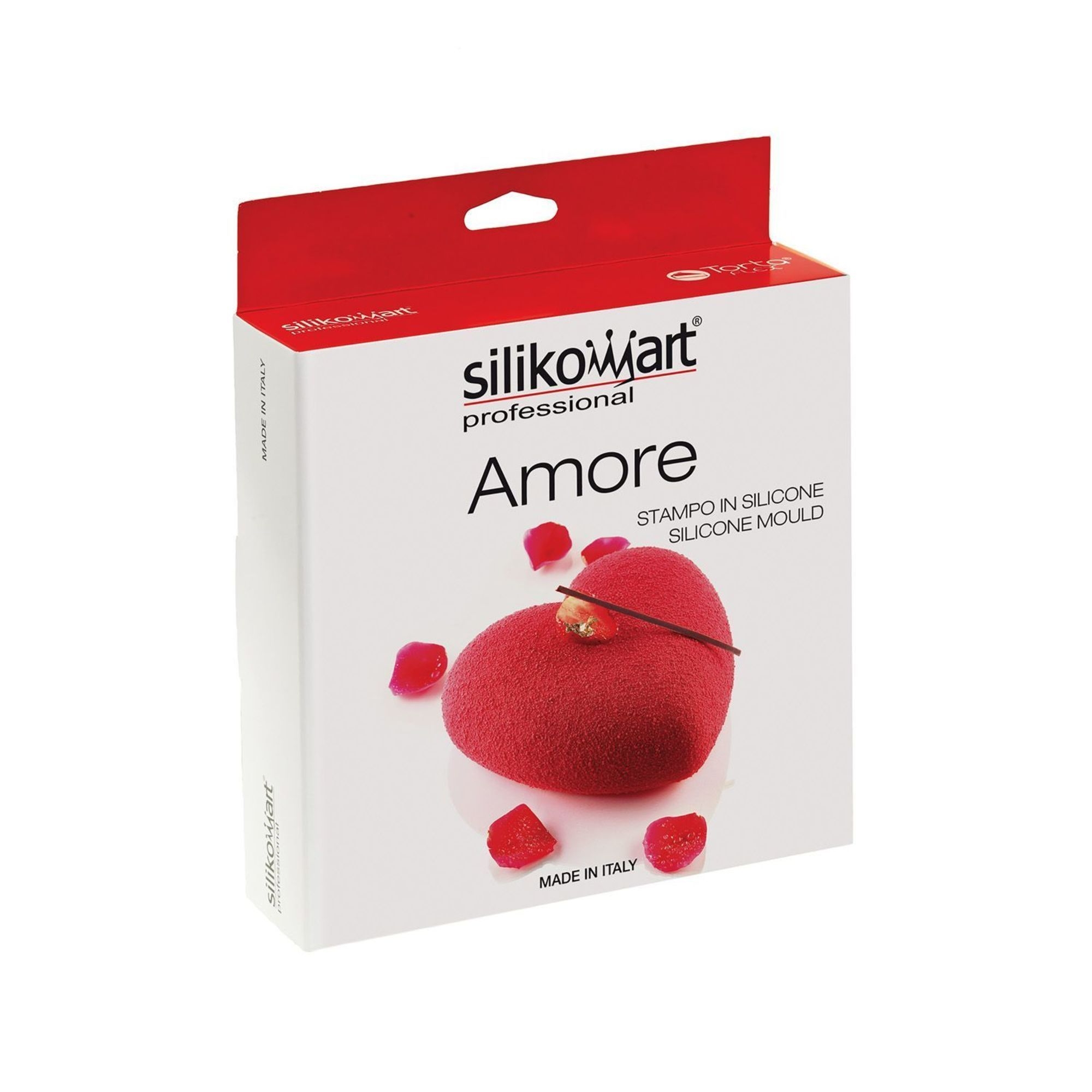 Silikomart TortaFlex Series Silicone Amore Cake Mold with Cutter, 7.8 x 7.2 x 3.3 inch