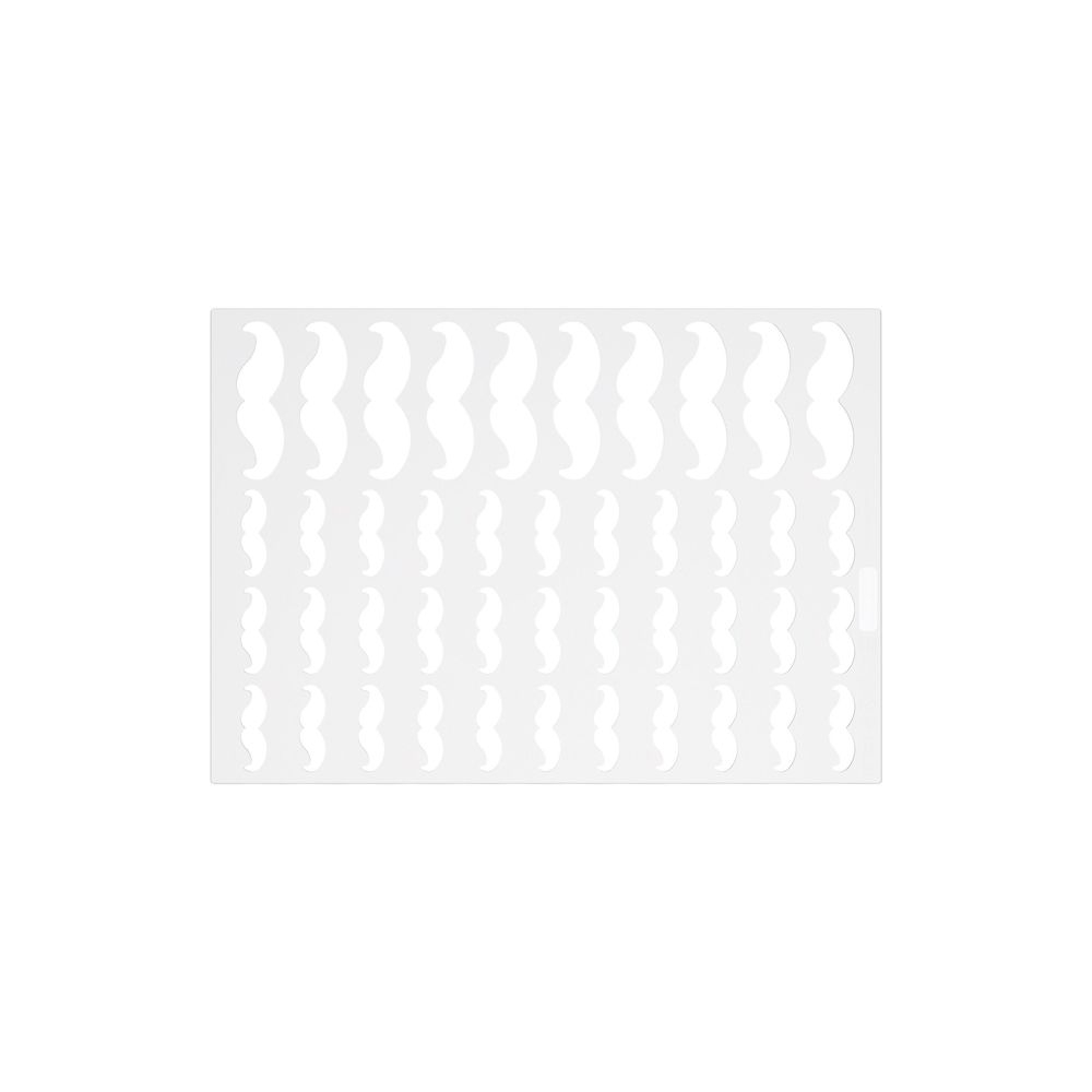 Silikomart Decorative Element Chablon Mustache 43 Cavities Silicone Mold Set, set of 2