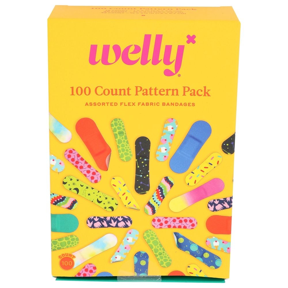 Welly Assorted Flex Fabric Bandages, 100 count