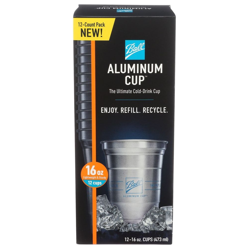 Ball Aluminum Cup, 16 Ounce Capacity -- 10 per case