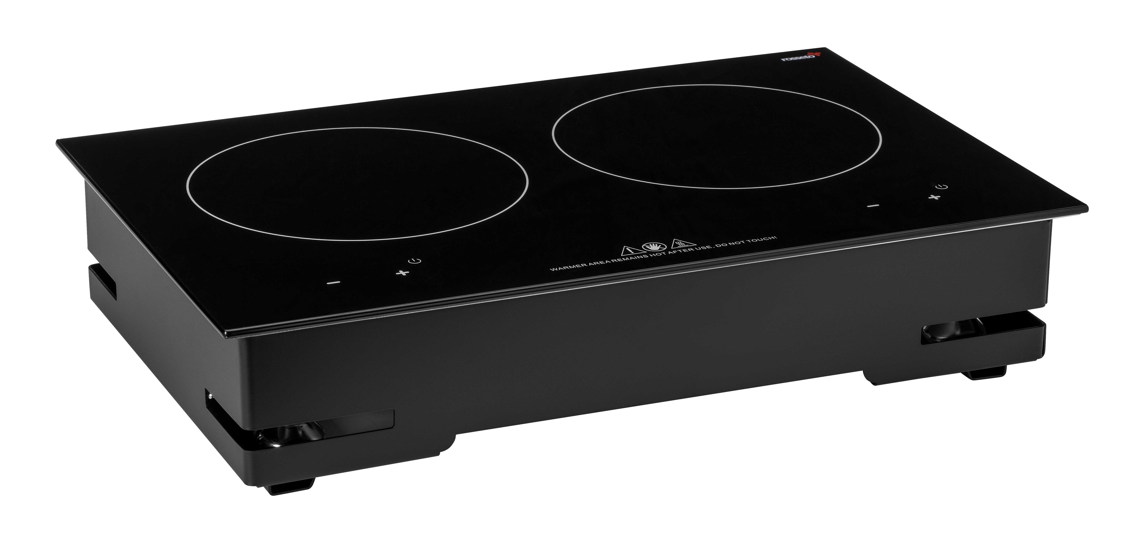 Rosseto Multi-Chef 5 inch Black Double Induction Kit with Touch-Top Controls, 21.5 Ã— 13.5 Ã— 5.75 inch