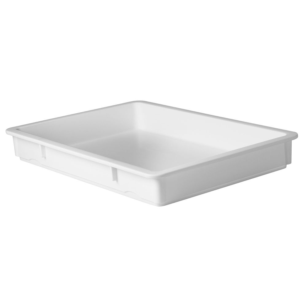 Winco PL-3N Polypropylene White Pizza Dough Box, 18 x 25.625 x 3.25 inch