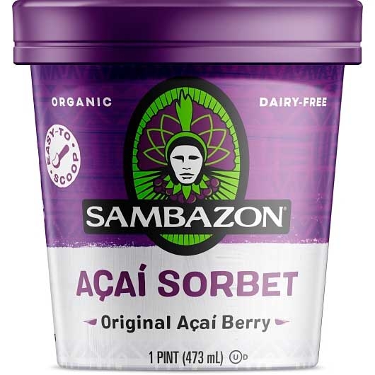 Sambazon Sorbet Original Pint, 16 Fluid Ounce -- 8 per case