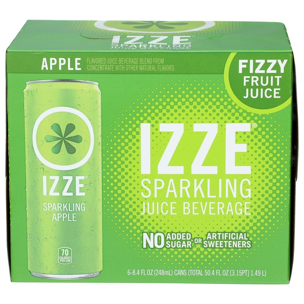 Izze Apple Sparkling Juice, 8.4 Fluid Ounce -- 24 per case