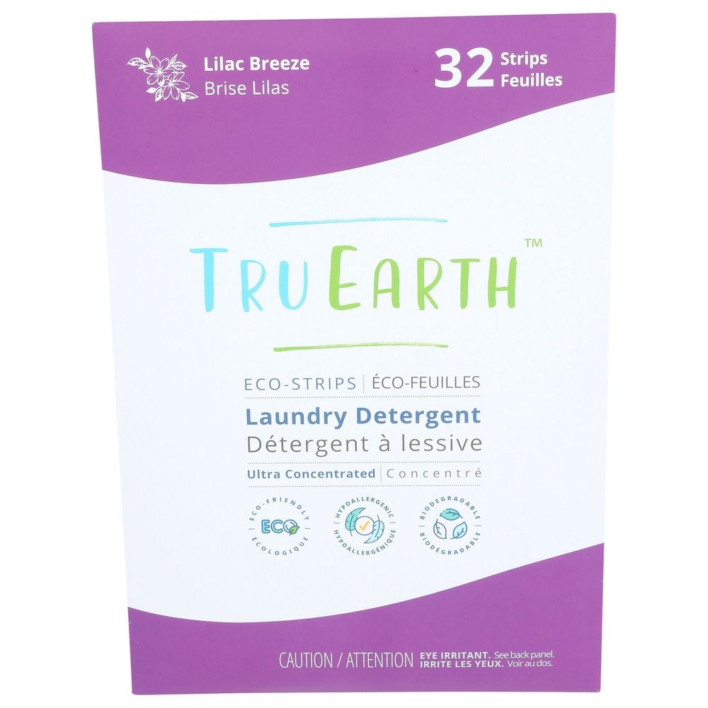 Tru Earth Eco Strips Lilac Breeze Laundry Detergent, 32 count -- 12 per case