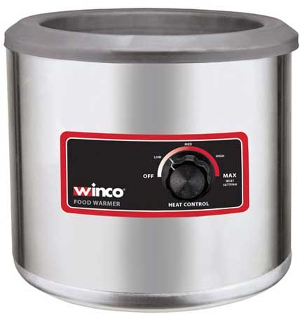 Winco 120 Volt Electric Round Food Warmer, 7 Quart -- 1 set