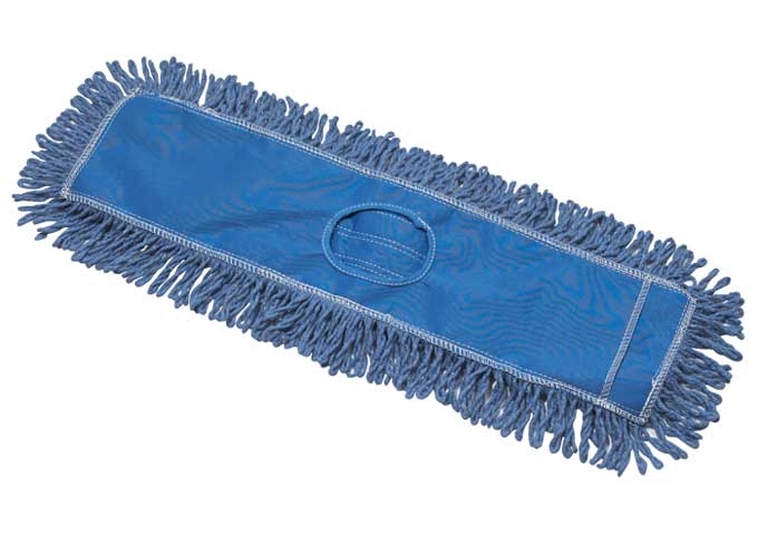 Winco Cotton Blend Blue Premium Dust Mop Head, 24 x 5 inch -- 24 per case