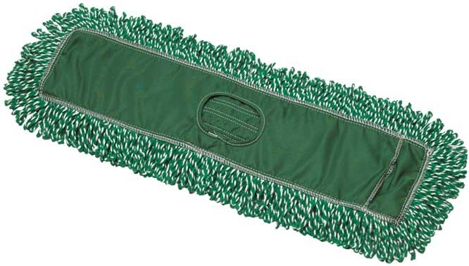 Winco Microfiber Blend Green Superior Dust Mop Head, 24 x 5 inch -- 24 per case