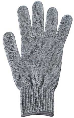 Winco Gray Large Antimicrobial Cut Resistant Gloves with Gray Wristband -- 120 per case