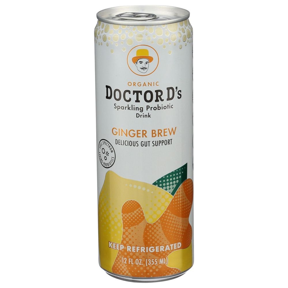 Doctor Ds Ginger Brew Sparkling Probiotic Drink, 12 Ounce -- 6 per case
