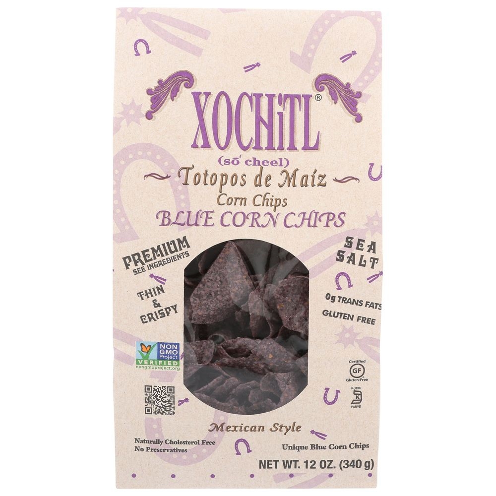 Xochitl Salted Blue Corn Chips, 12 Ounce -- 10 per case