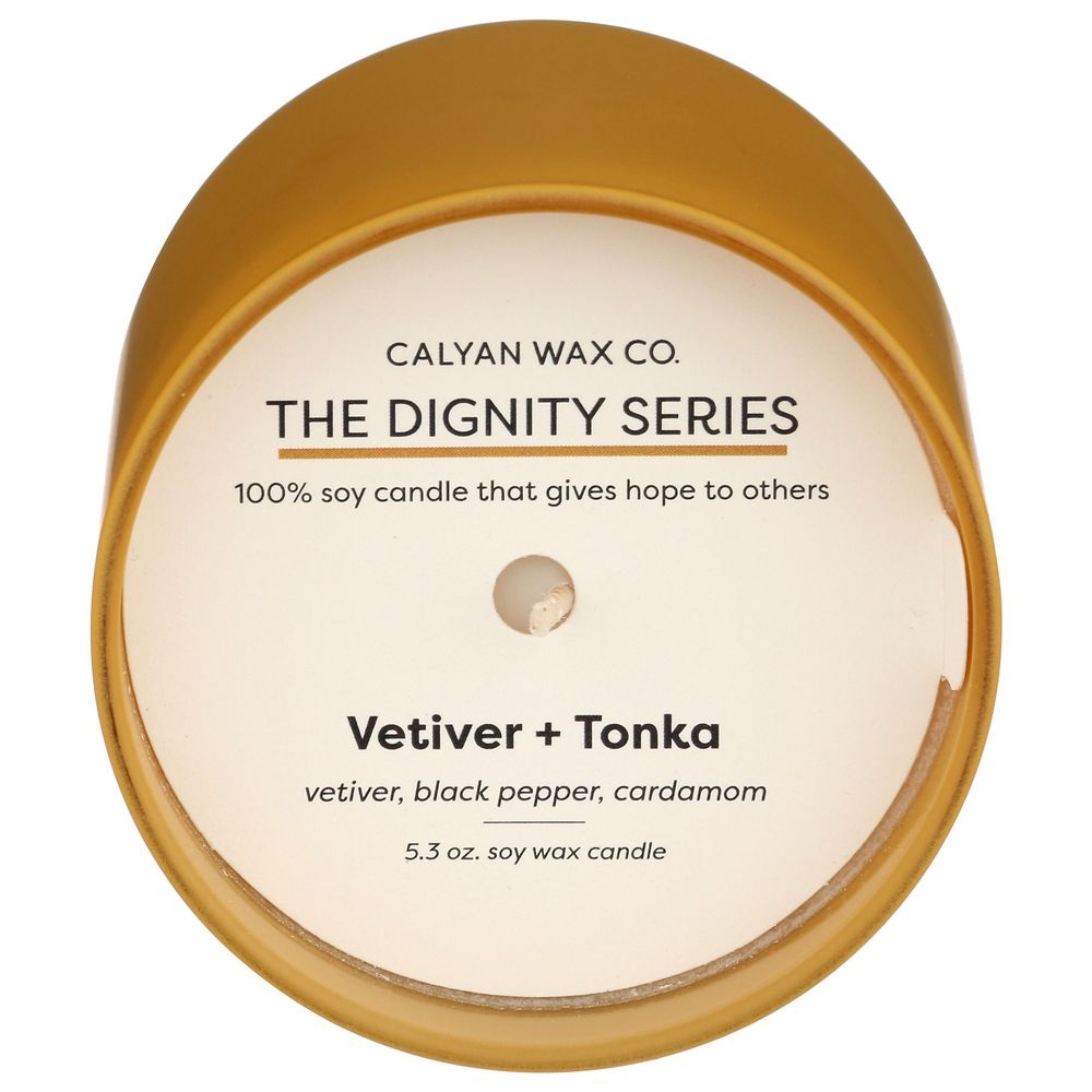 Calyan Wax Co Vetiver Tonka Dignity Series Soy Wax Candle, 5.3 Ounce -- 6 per case