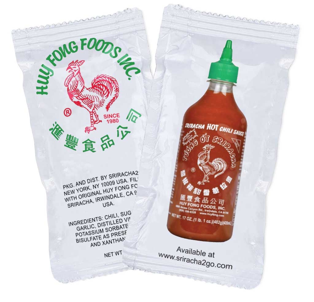 Huy Fong Single Serve Sriracha Packets, 6 gram -- 200 per case