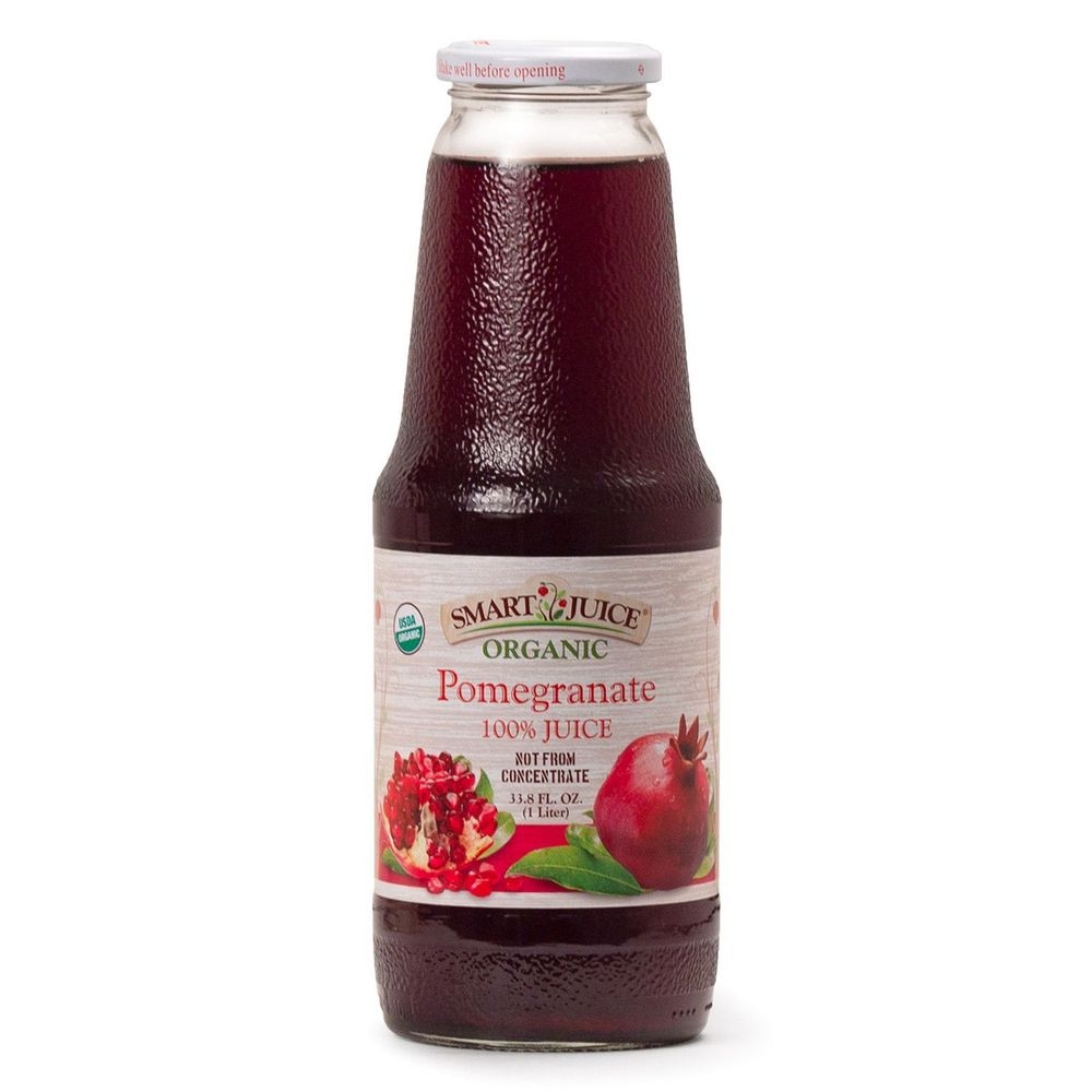 Smart Juice Organic 100 Percent Pomegranate Juice, 33.8 Fluid Ounce -- 6 per case
