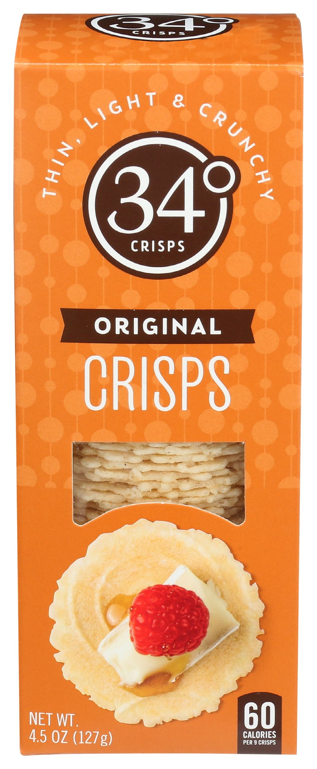 34 Degrees Natural Crispbread, 4.5 Ounce -- 12 per case