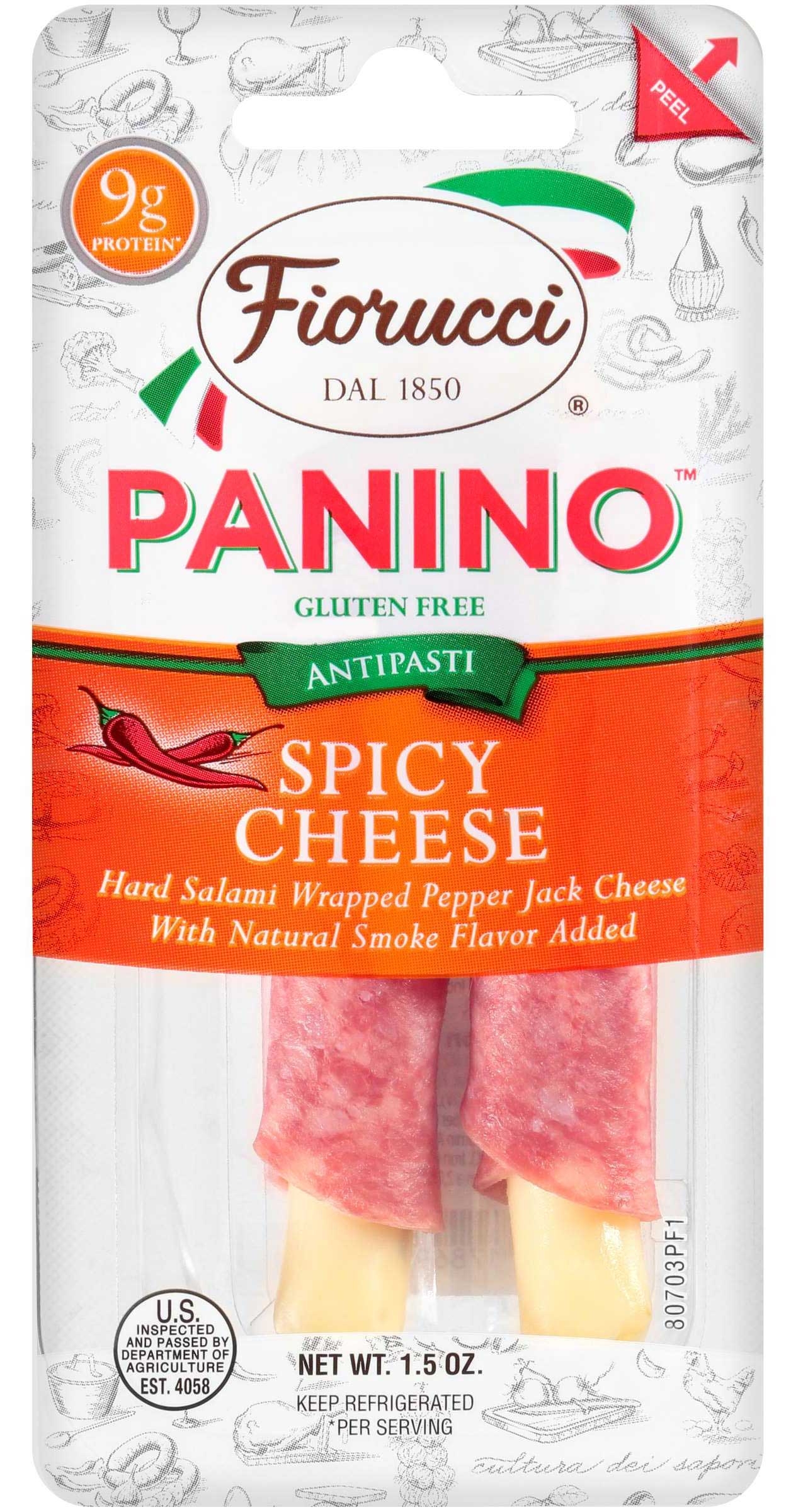 Fiorucci  Hard Salami and Pepper Jack Panino, 1.5 Ounce -- 16 per case