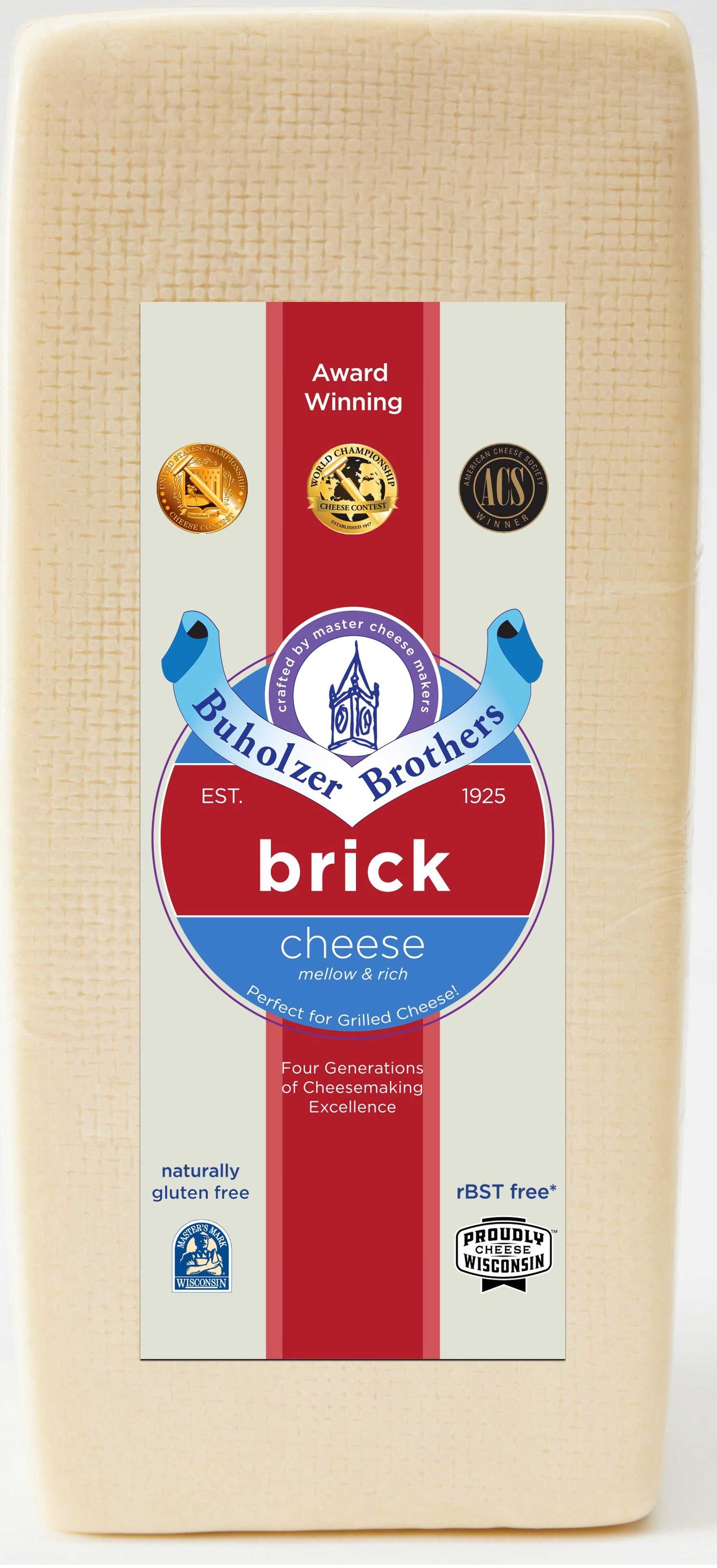 Buholzer Brothers Brick Cheese Loaf, 6 Pound -- 6 per case.