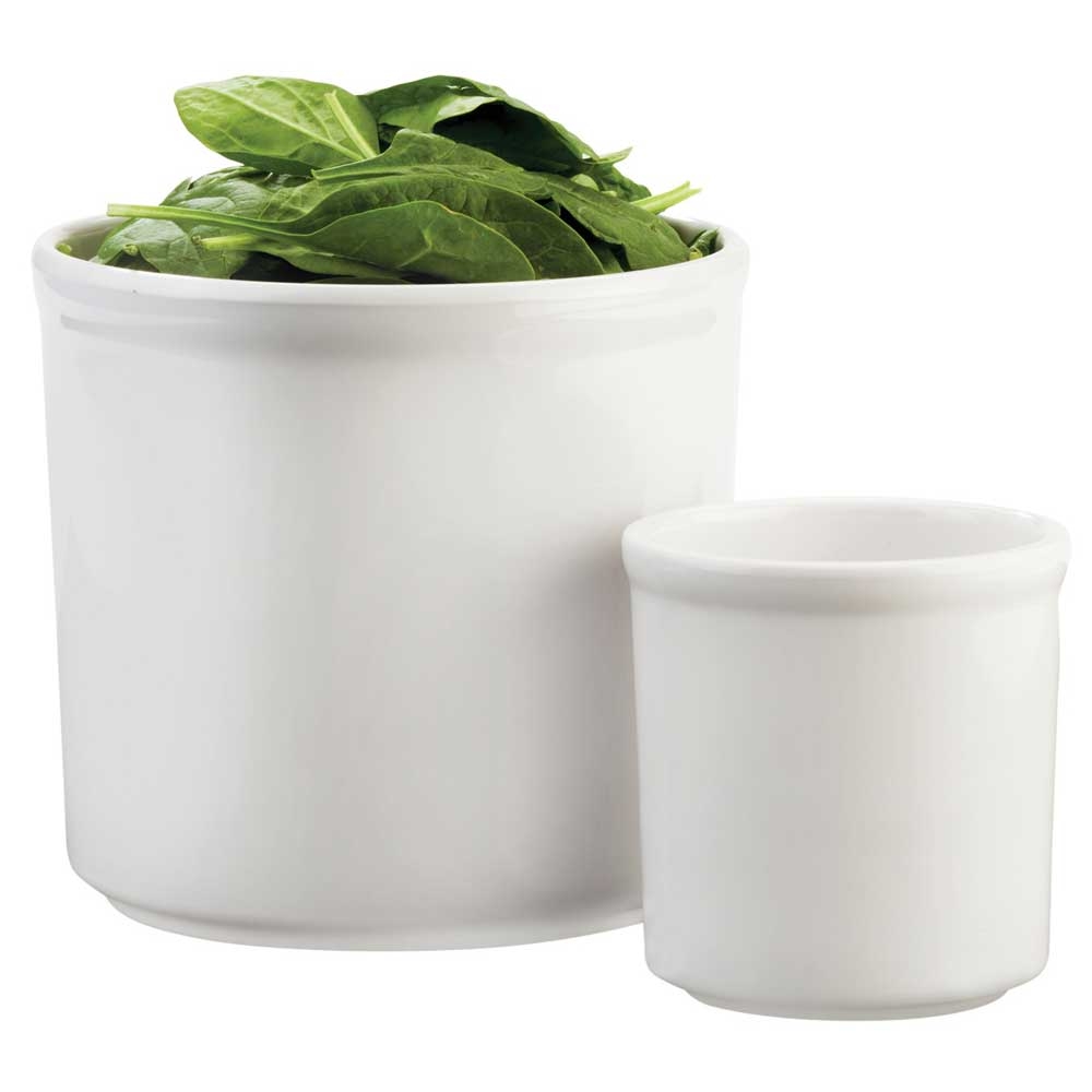 Cal-Mil White 32 Ounce Round Melamine Condiment Jar, 5 inch Dia x 5.5 inch Height