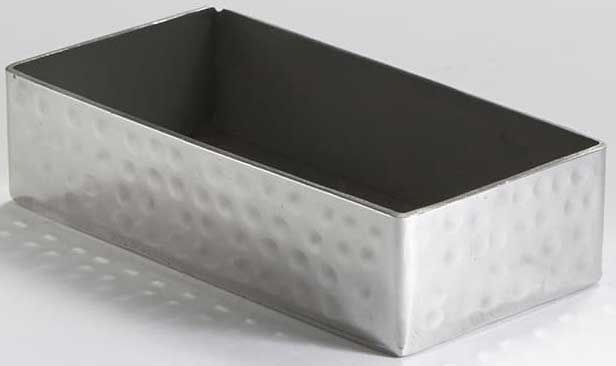 American Metalcraft Stainless Steel Hammered Sugar Packet Holder, 4 3/4 x 2 1/4 x 1 inch