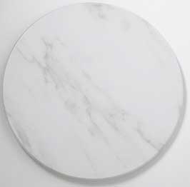American Metalcraft White Marble Round Melamine Serving Board, 17 1/4 inch Dia