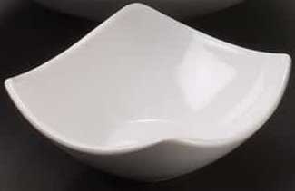 American Metalcraft White Ceramic Squound Bowl, 13 inch
