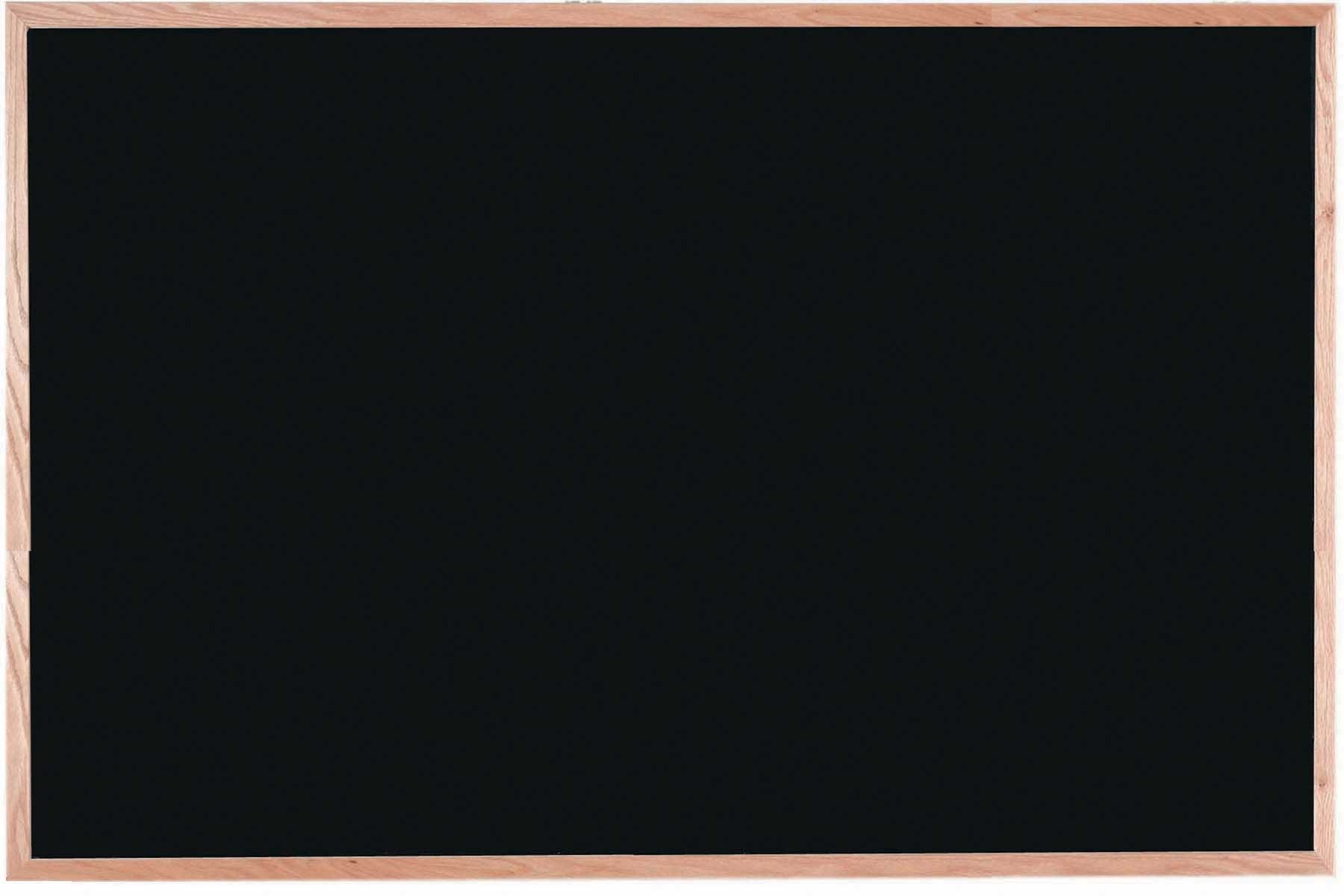 Aarco General Purpose Commercial Series Melamine Black Neon Markerboard with Solid Red Oak Frame, 48 x 72 inch