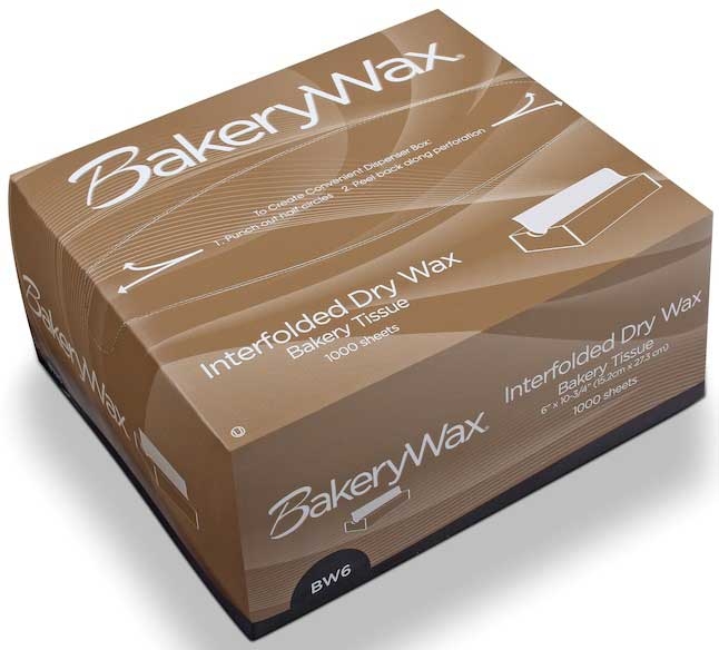 Bagcraft BakeryWax BW6 White Interfolded Dry Wax Tissue, 6 x 10 3/4 inch -- 10000 per case