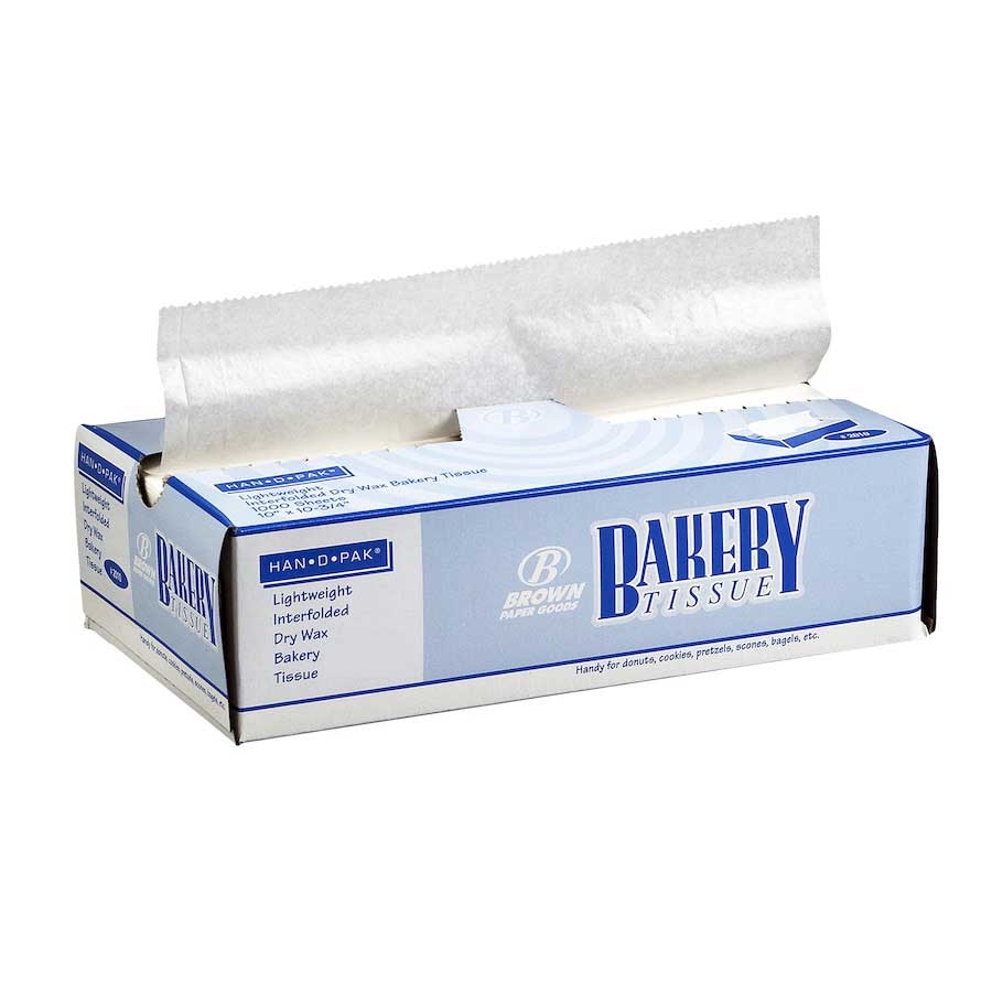 Brown Paper Goods Han-D-Pak Interfolded White Light Weight Plain Menu Tissue, 12 x 10.75 inch -- 6000 per case