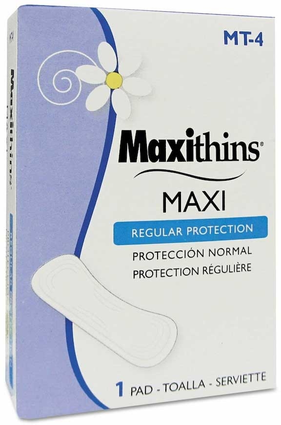 Hospital Specialty Company White Maxi Sanitary Napkin Pad -- 250 per case