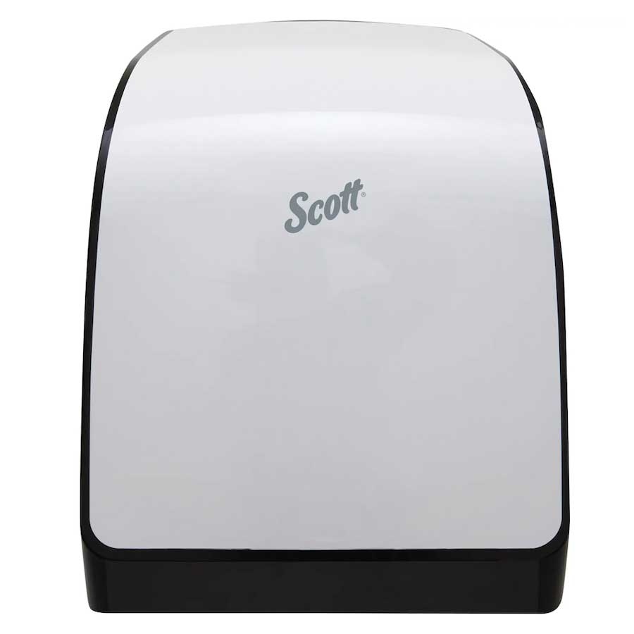 Scott Pro White Plastic Electronic Hard Roll Paper Towel Dispenser System, 12.66 x 16.44 x 9.18 inch