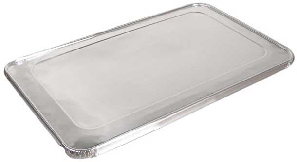 Pactiv Silver Aluminum Foil Flat Cover for Full-Size Steam Table Pan, 20.312 x 12.375 x 0.625 inch -- 80 per case