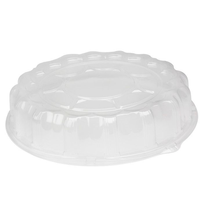 Pactiv ClearView Clear Plastic Dome Lid for 16 inch SmartLock Caterware Tray -- 50 per case.