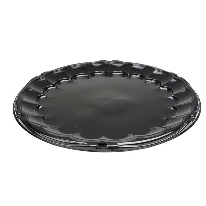 Pactiv SmartLock Caterware Black Tray, 18 x 18 x 0.938 inch -- 50 per case.