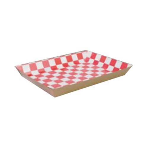 Southern Champion Large Red Paper Rectangular Lunch Tray -- 250 per case