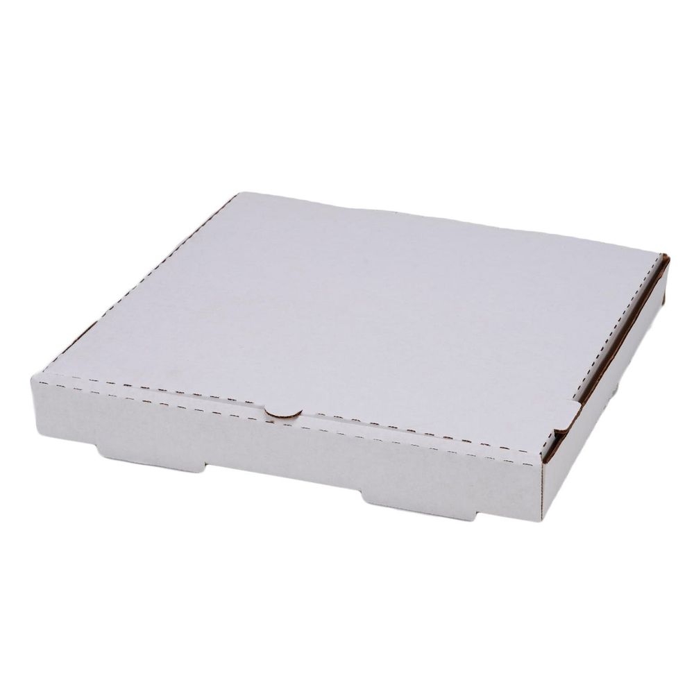 Southern Champion Tray White B-Flute Plain Pizza Box, 14 x 14 x 1.75 inch -- 50 per case