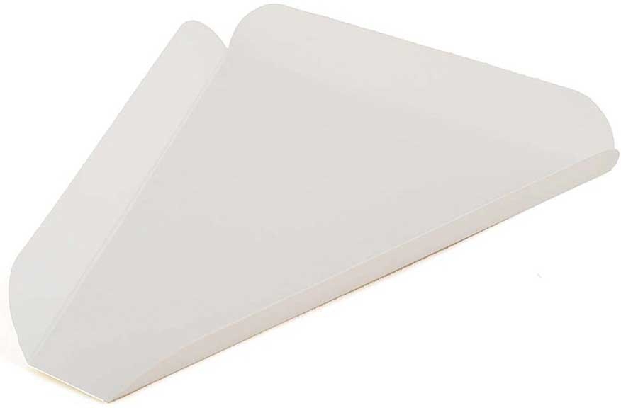 SCT White Pizza Wedge Tray, 7 3/4 x 8 7/16 inch -- 500 per case