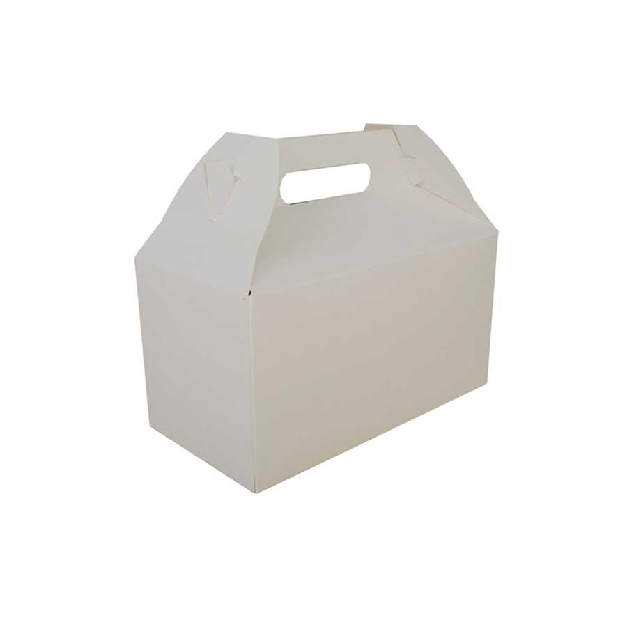 Southern Champion Tray Medium White SBS Paperboard Carry Out Barn Box, 9.5 x 5 x 5 inch -- 125 per case