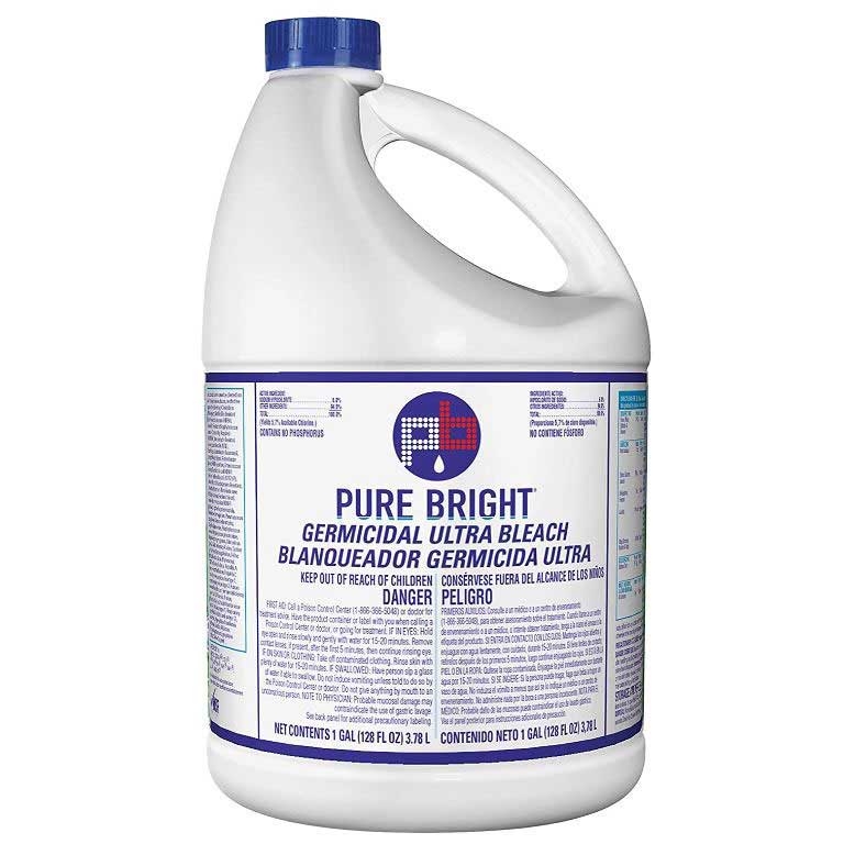 KIK Custom Pure Bright Bleach, 128 Ounce -- 6 per case