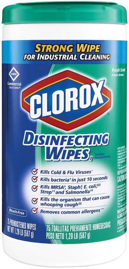 Clorox Fresh Scent Disinfecting Wipes - 75 count per pack -- 6 packs per case