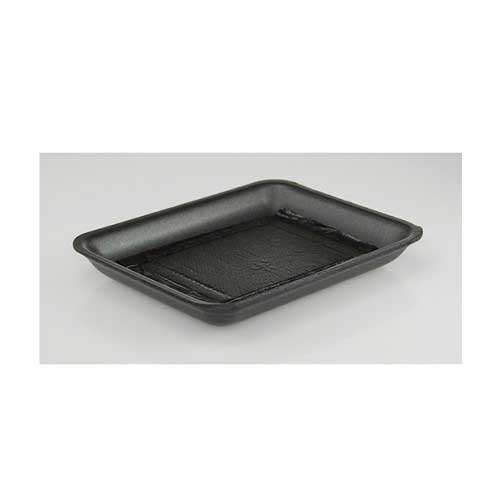 Dolco Black Expanded Polystyrene Foam Meat Tray -- 200 per case