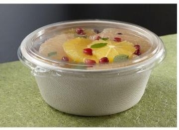 Sabert Clear PET Lid for 16 Ounce Wide Round Pulp Bowl, 6 inch -- 500 per case.