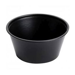 Bunzl Prime Source PETE Black Lid for 4 Ounce Portion Cup -- 2500 per case