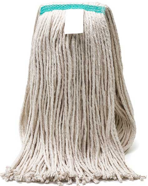 Prime Source White 4 Ply Number 24 Cut End Cotton Wet Mop with 1 1/4 inch Headband