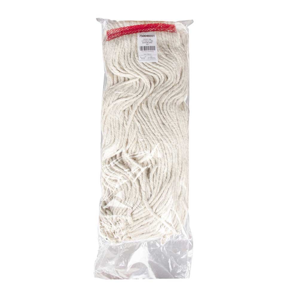 Prime Source Natural Number 32 Value Cotton Narrow Band Cut End Mop -- 12 per case