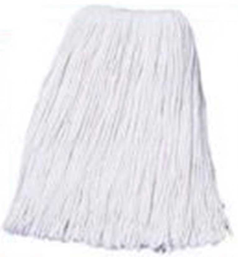 Prime Source Natural 4 Ply Number 24 Cut End Rayon Wet Mop with 5 inch Headband
