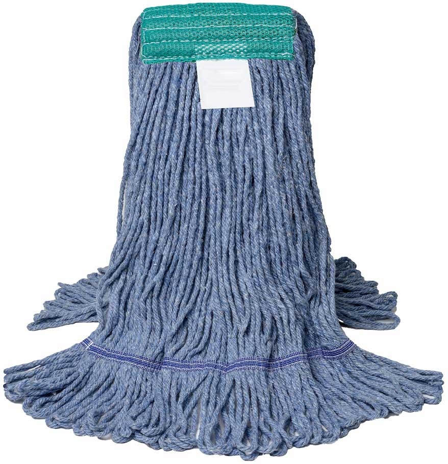 Prime Source JW Atomic Loop Blended Large Blue Wet Mop with 5 inch Headband