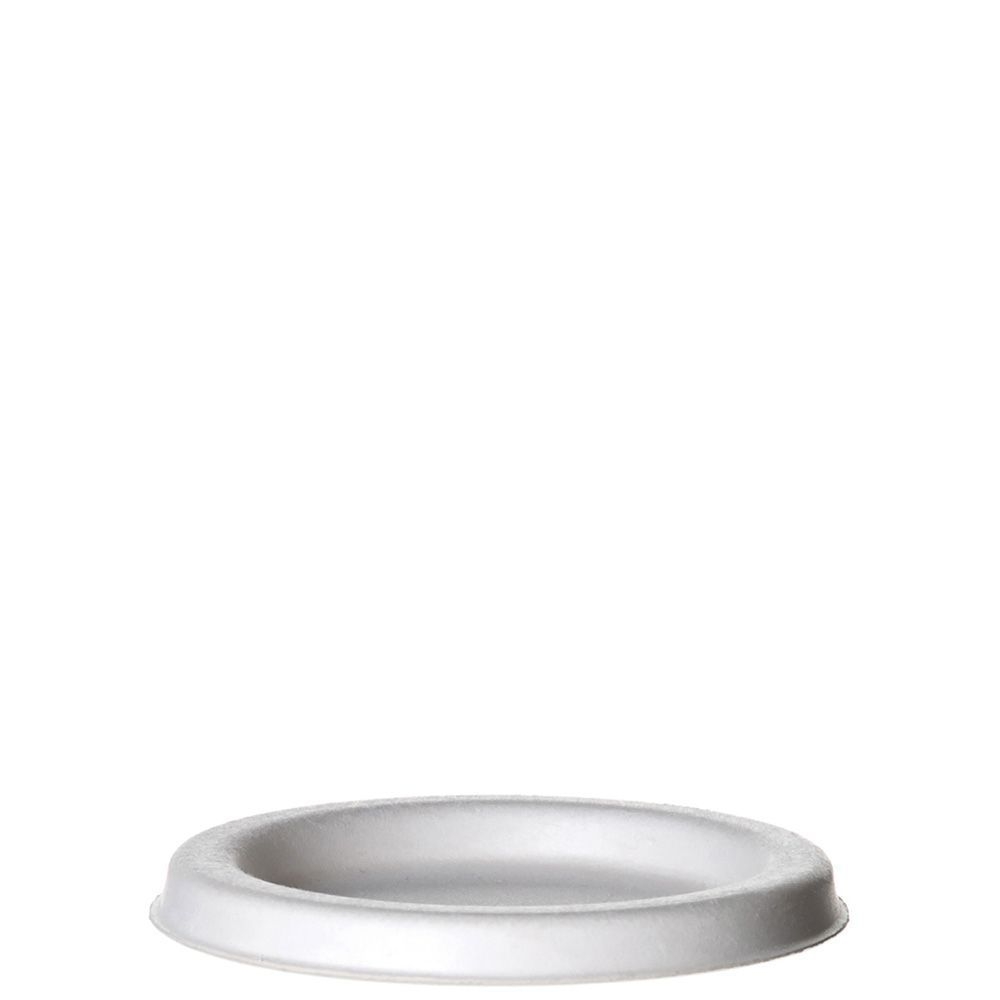 Eco-Products Vanguard Renewable and Compostable White Sugarcane 2 Ounce Portion Cup Lid Only -- 2500 per case.